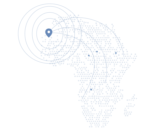 Carte de l’Afrique mettant en évidence l’accès au marché depuis le Maroc